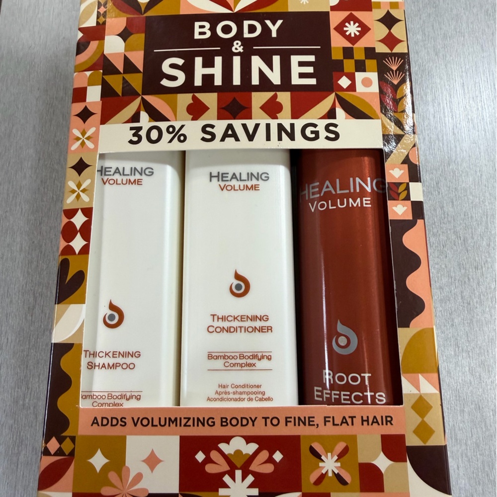 3-piece Healing Volume Shampoo, Conditioner, and root booster